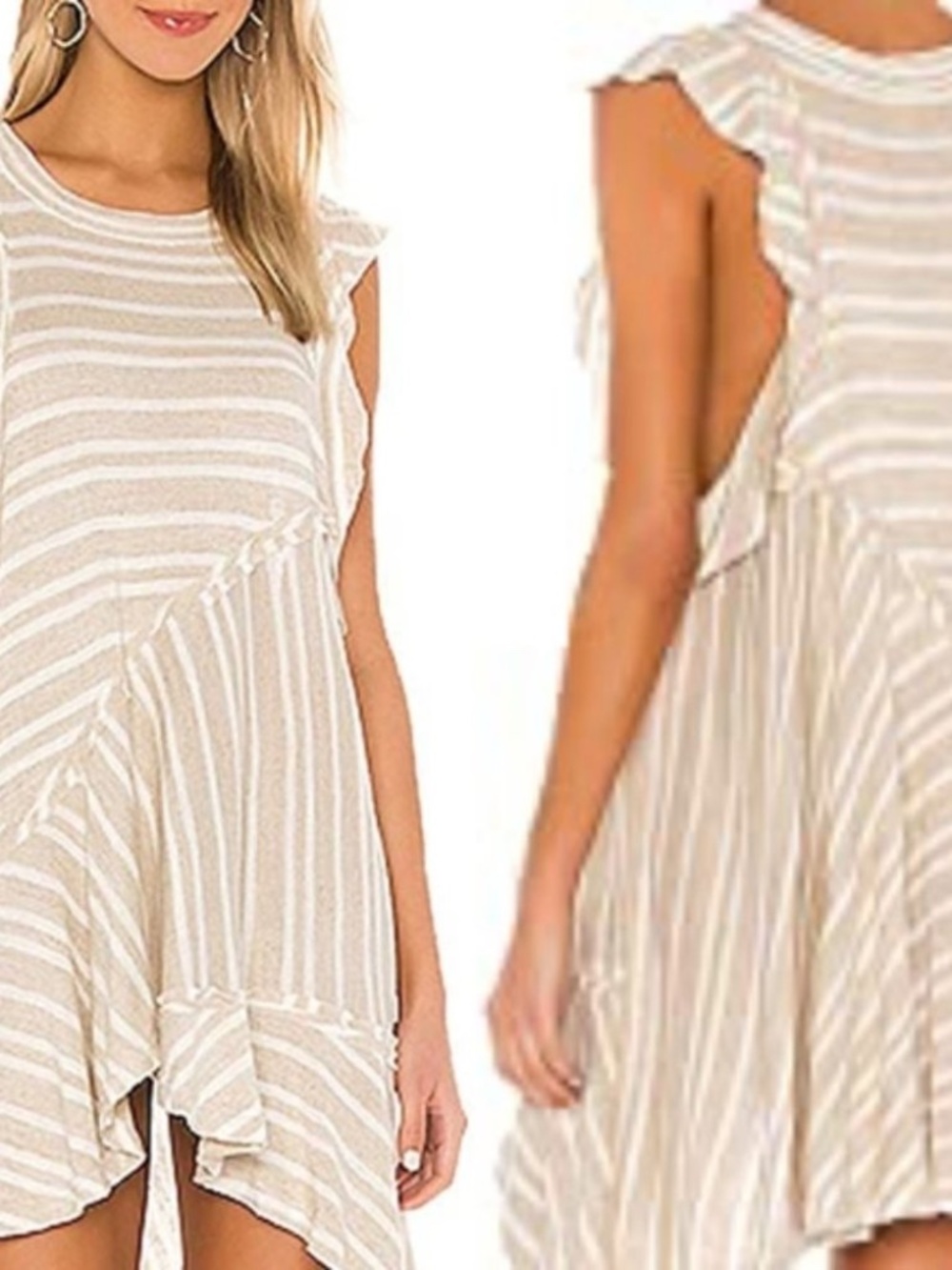 FREE PEOPLE Between The Lines Striped Tunic Dress